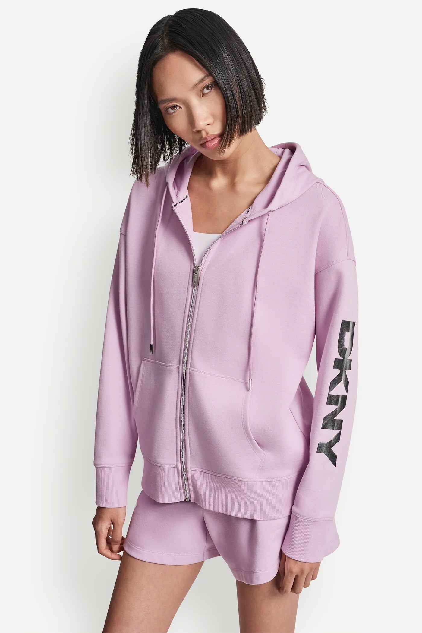 COTTON-BLEND FOIL LOGO HOODIE
