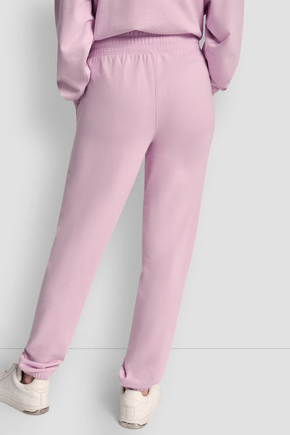 COTTON-BLEND TERRY HIGH-RISE LOGO RELAXED JOGGER