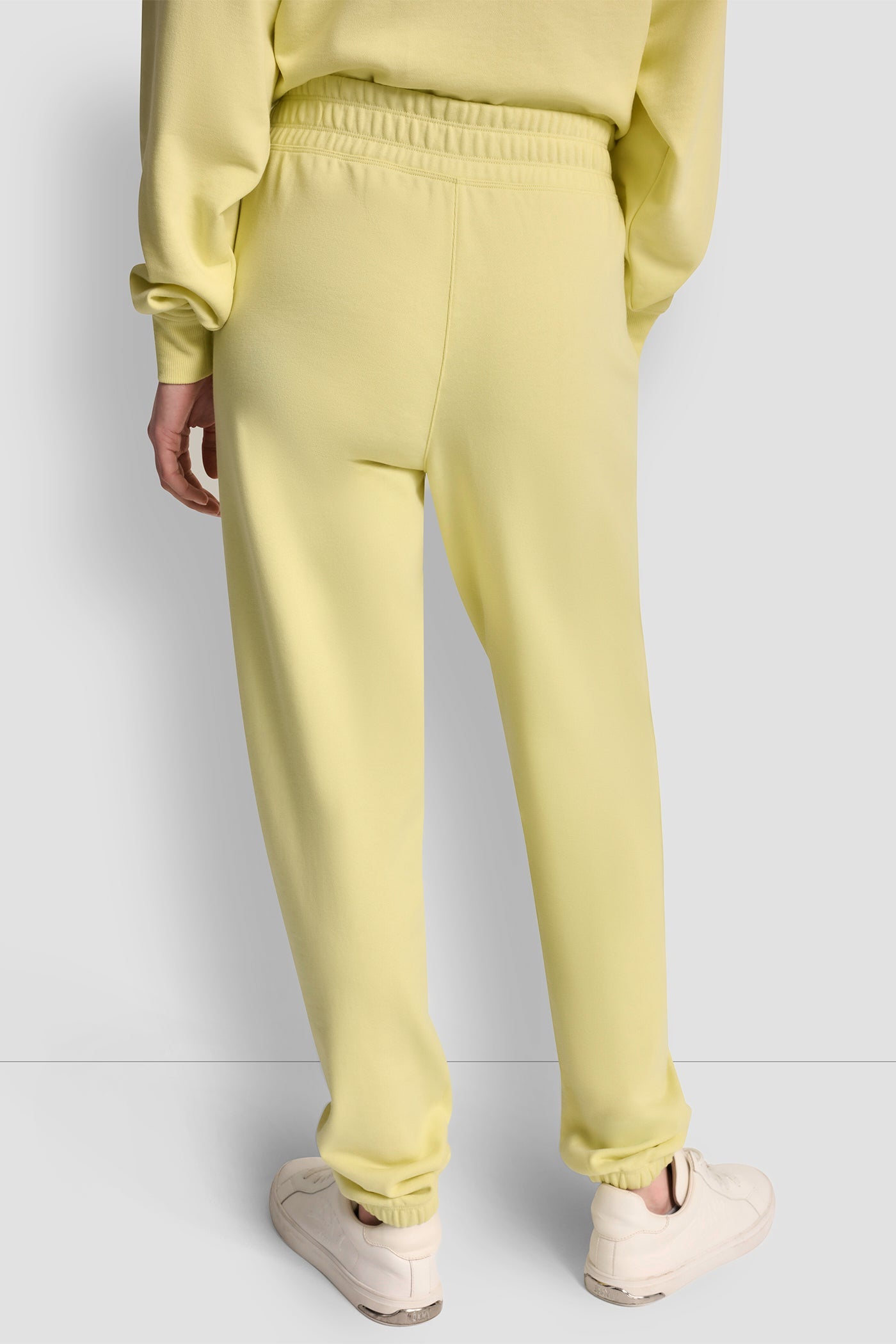 COTTON-BLEND TERRY HIGH-RISE LOGO RELAXED JOGGER