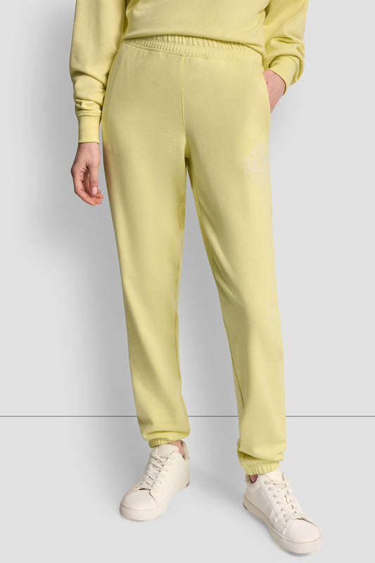 COTTON-BLEND TERRY HIGH-RISE LOGO RELAXED JOGGER