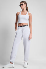 HIGH-RISE LOGO WAIST SLIM JOGGER