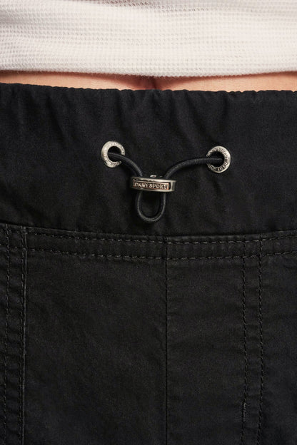 COTTON-POPLIN HIGH-RISE SLIM UTILITY JOGGER