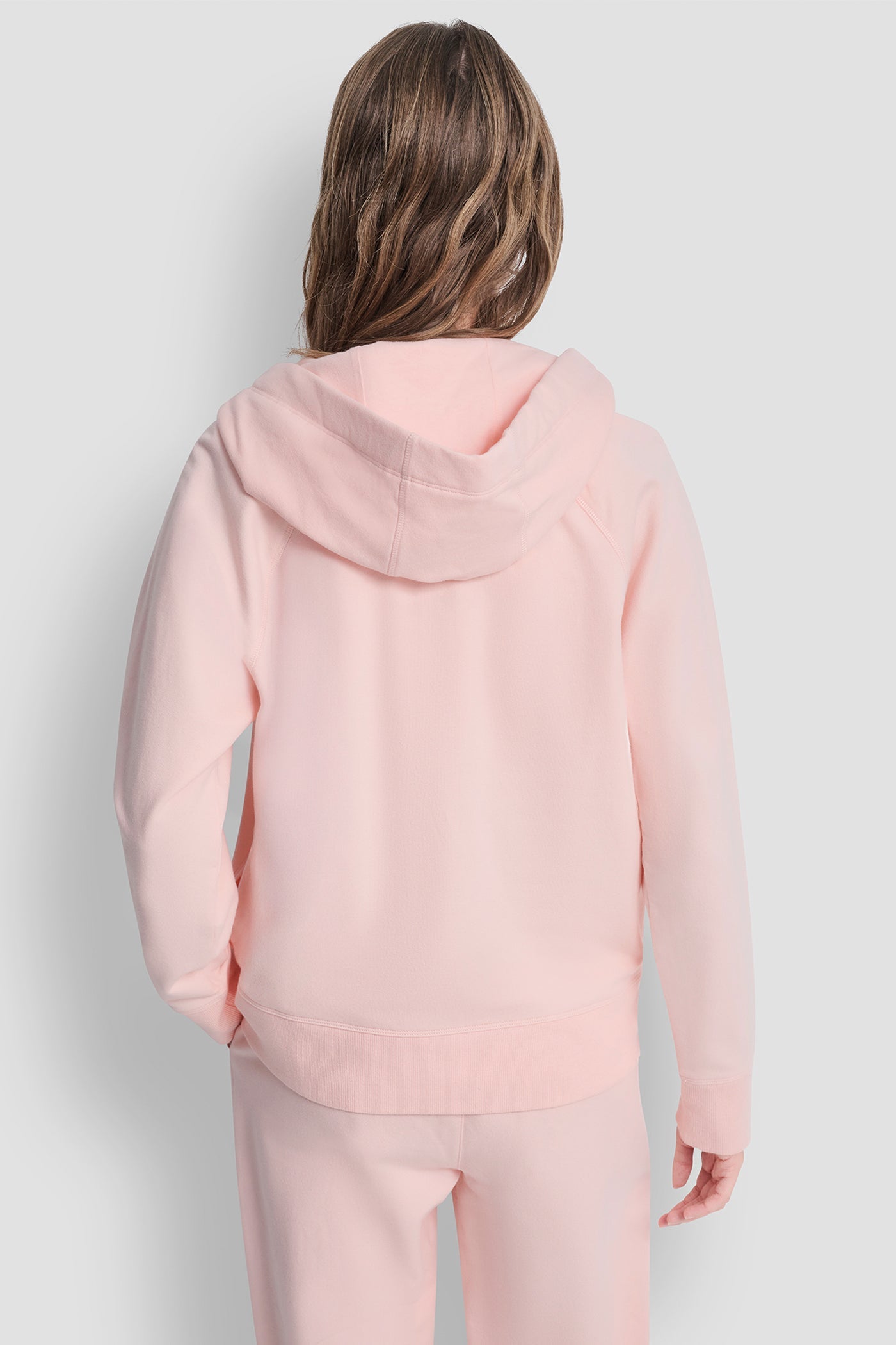 COTTON-FLEECE LOGO DRAWSTRING HOODIE