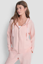 COTTON-FLEECE LOGO DRAWSTRING HOODIE