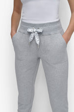 COTTON-FLEECE HIGH-RISE LOGO DRAWSTRING SKINNY JOGGER