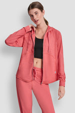 SPACE-DYED HOODED JACKET