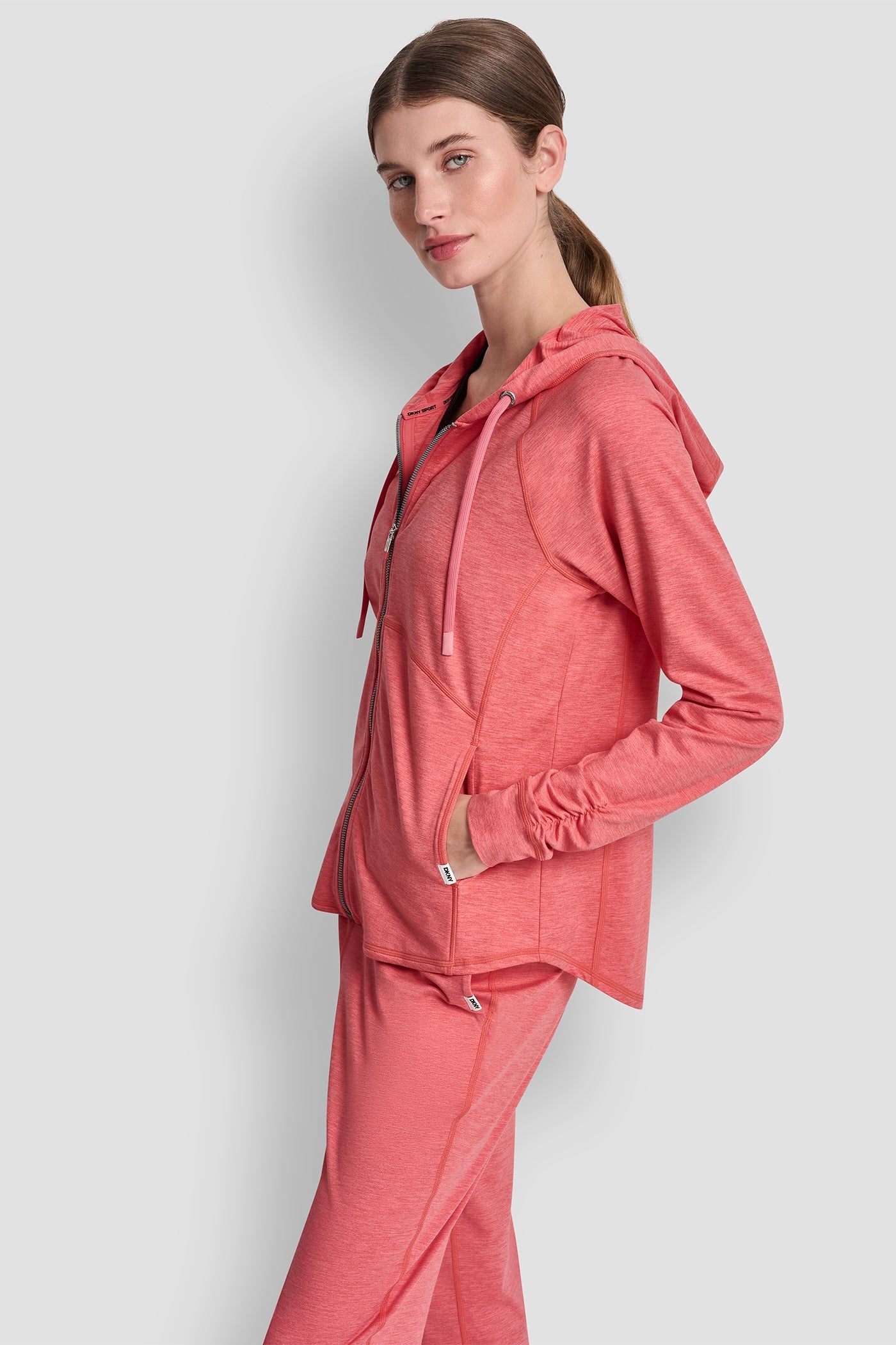 SPACE-DYED HOODED JACKET