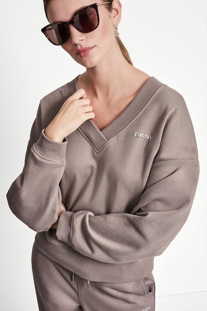 METALLIC LOGO SWEATSHIRT