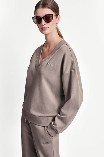 METALLIC LOGO SWEATSHIRT