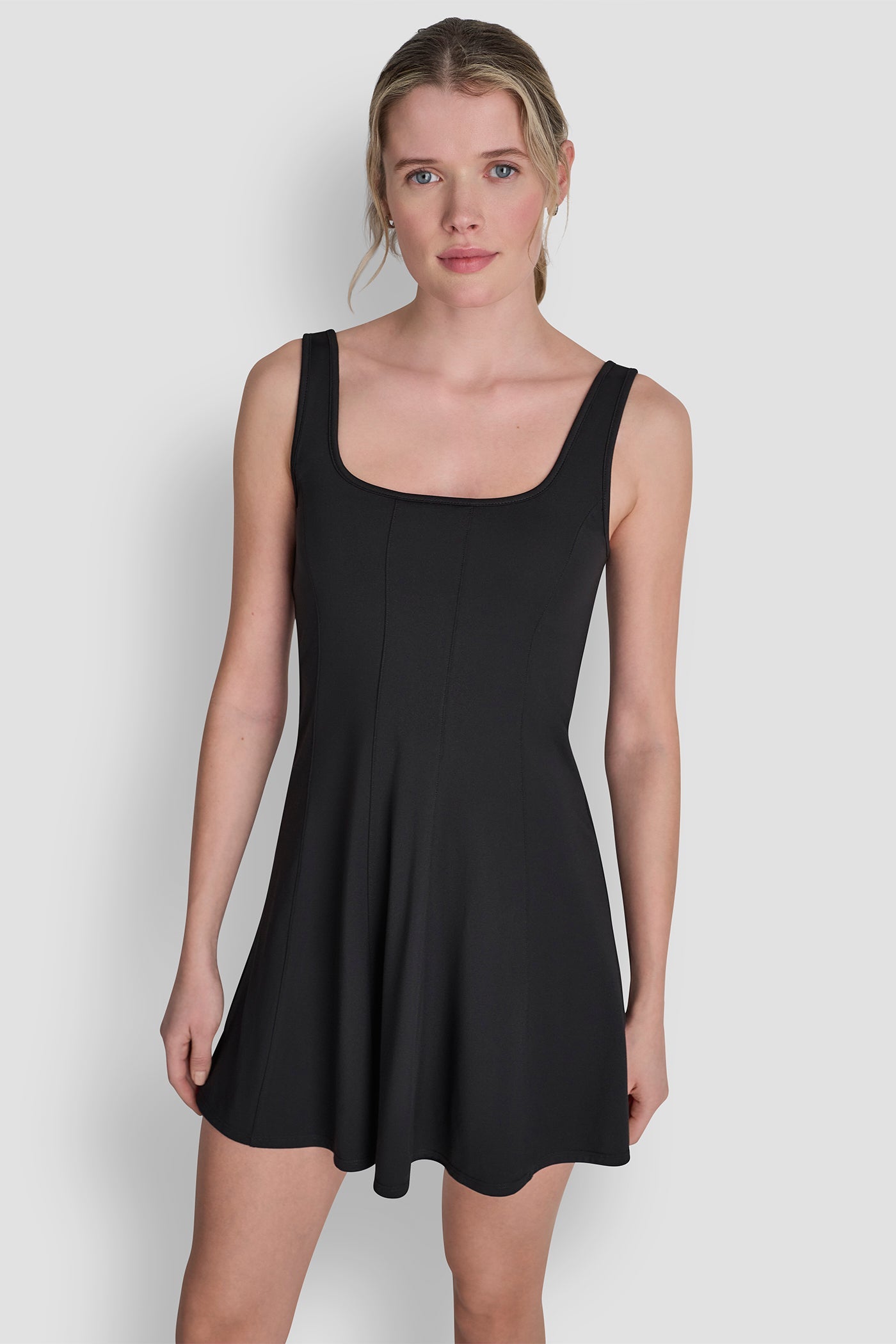 BALANCE COMPRESSION DRESS WITH BUILT-IN SHORTS