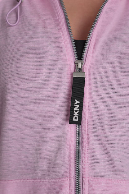 COTTON-BLEND SLUB WAFFLE-KNIT HOODIE