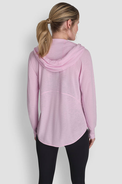 COTTON-BLEND SLUB WAFFLE-KNIT HOODIE