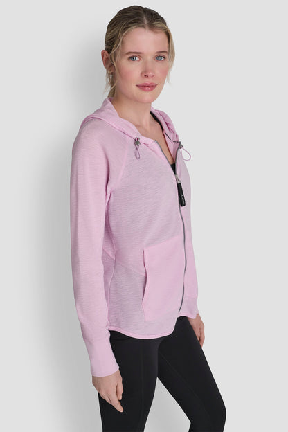 COTTON-BLEND SLUB WAFFLE-KNIT HOODIE
