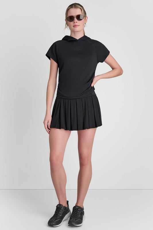 MESH HOODED LOGO TEE