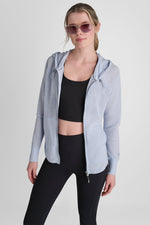 COTTON-BLEND SLUB WAFFLE-KNIT HOODIE
