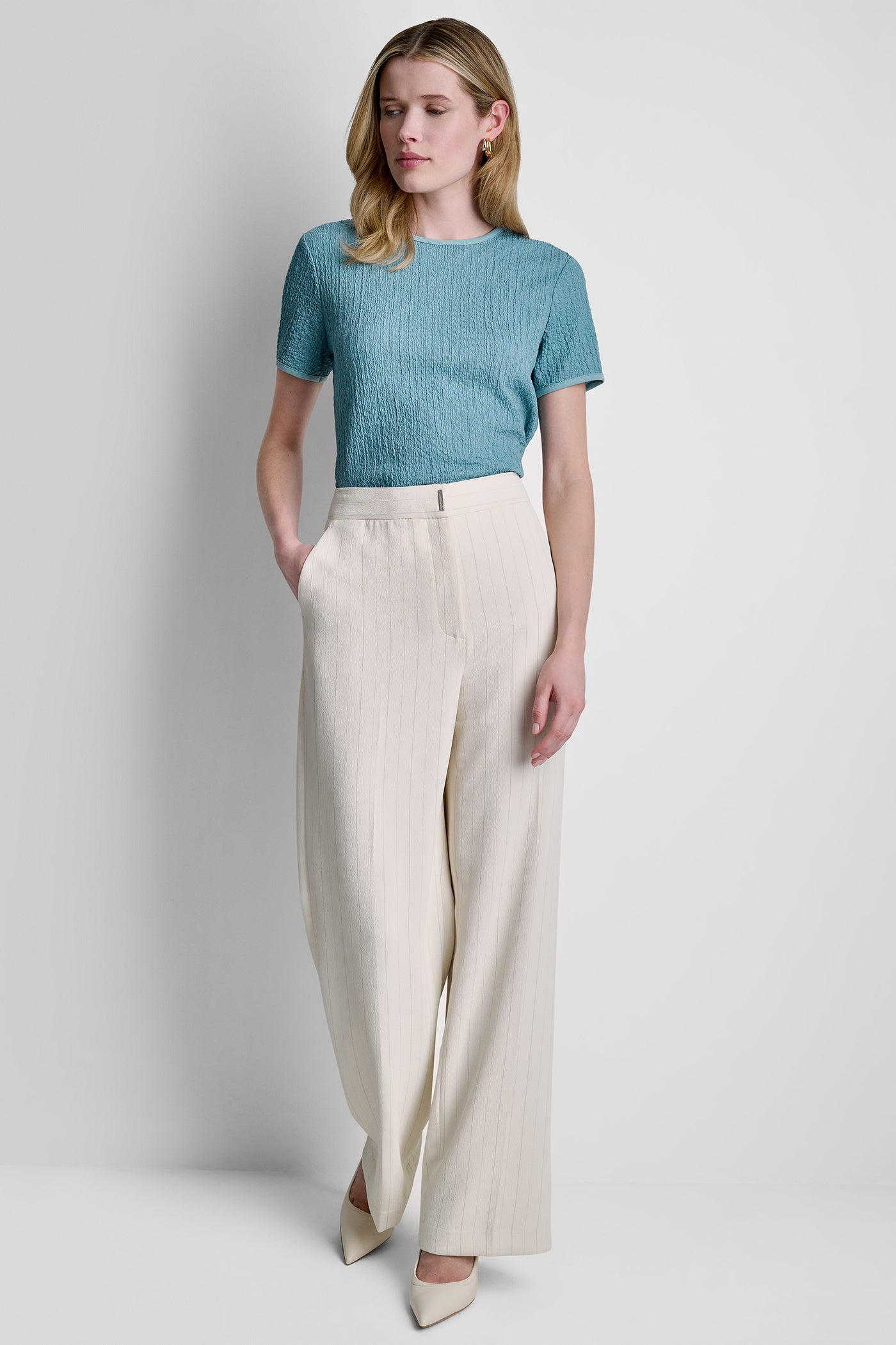 MID-RISE PINSTRIPE PANT