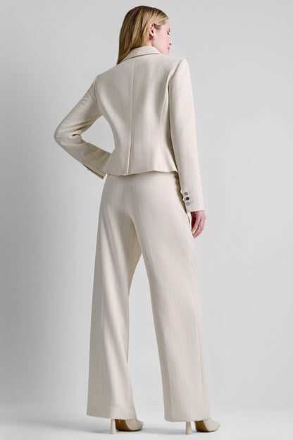 PINSTRIPE ONE-BUTTON BLAZER