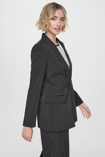 PINSTRIPE COMMUTER BLAZER