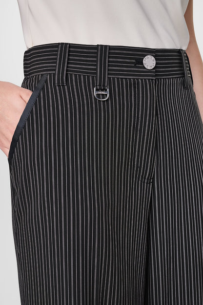 PINSTRIPE WIDE-LEG COMMUTER PANT
