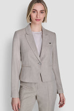 CROPPED SINGLE BUTTON BLAZER