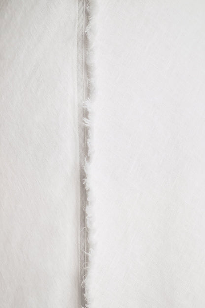 FRAYED LINEN MAXI DRESS