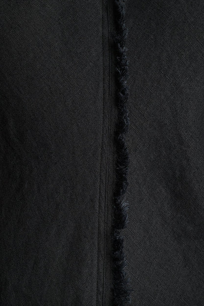 FRAYED LINEN MAXI DRESS