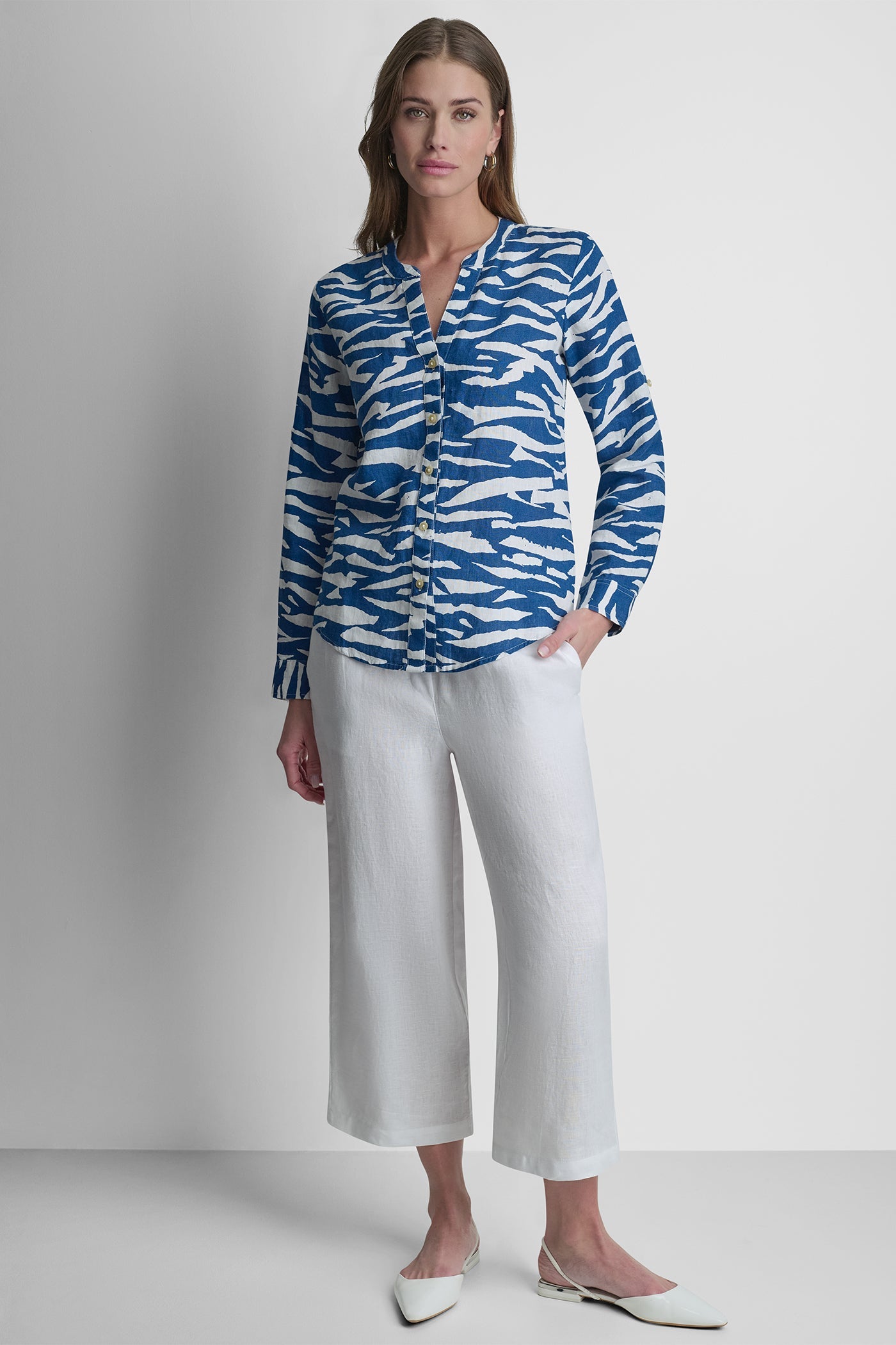LINEN PRINTED SHIRT