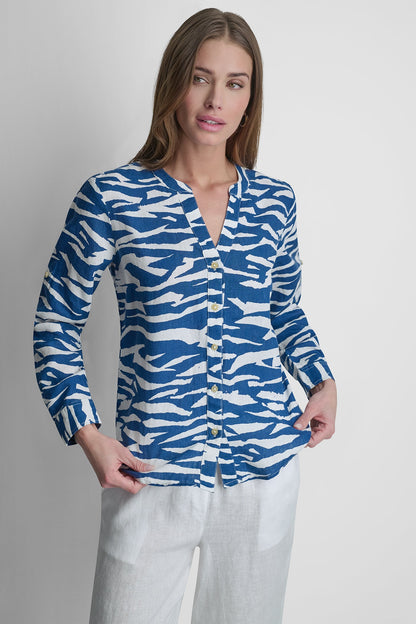 LINEN PRINTED SHIRT