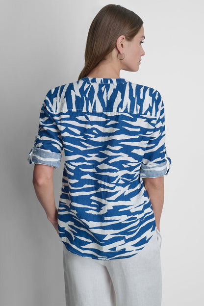 LINEN PRINTED SHIRT