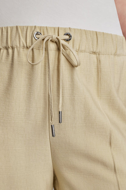 SEAMED WIDE LEG PULL-ON PANT