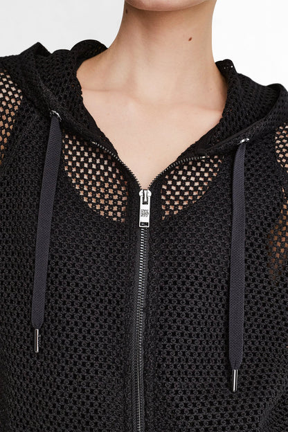MESH LOGO ZIP-UP HOODIE