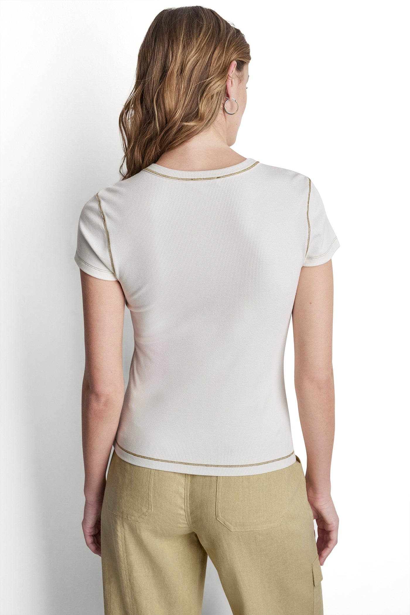CONTRAST STITCH KNIT TOP