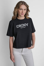 CRYSTAL BORDER LOGO GRAPHIC TEE