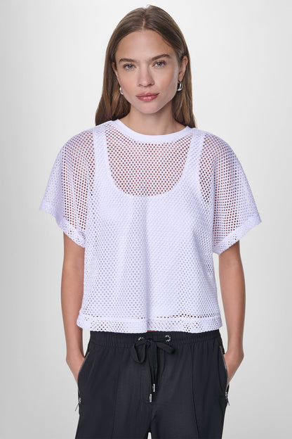 MESH LOGO TEE