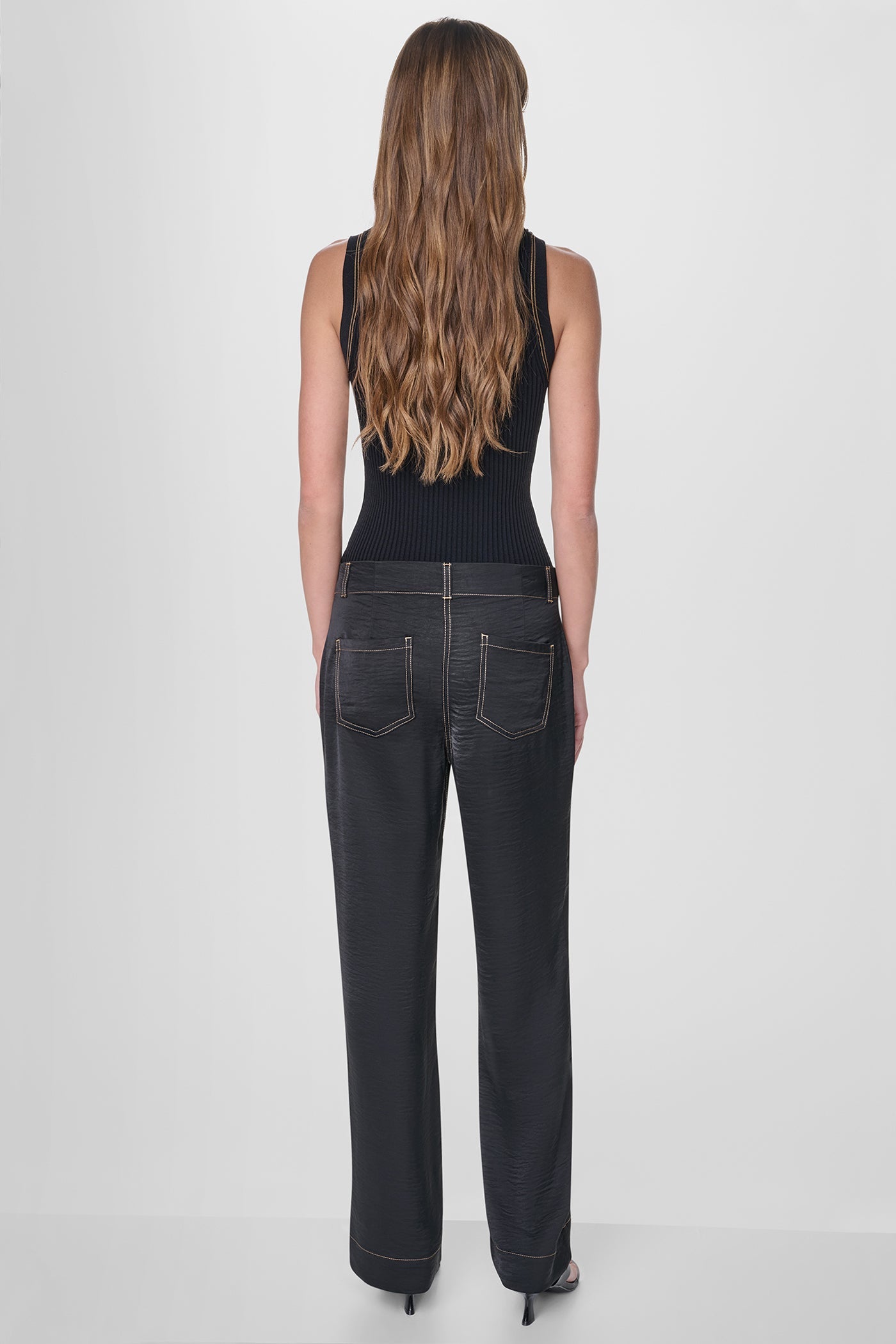 TOP STITCH STRAIGHT LEG PANT