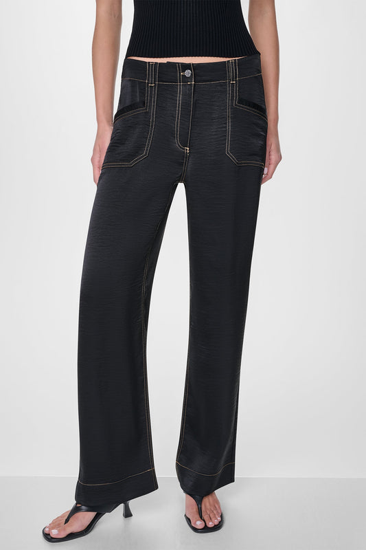 TOP STITCH STRAIGHT LEG PANT