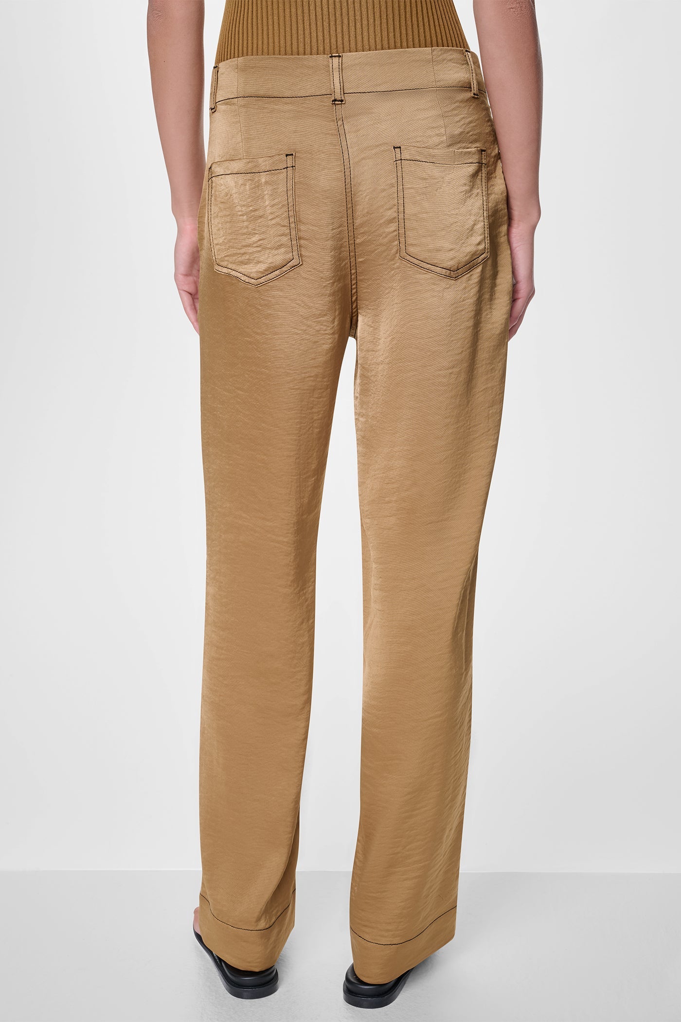 TOP STITCH STRAIGHT LEG PANT