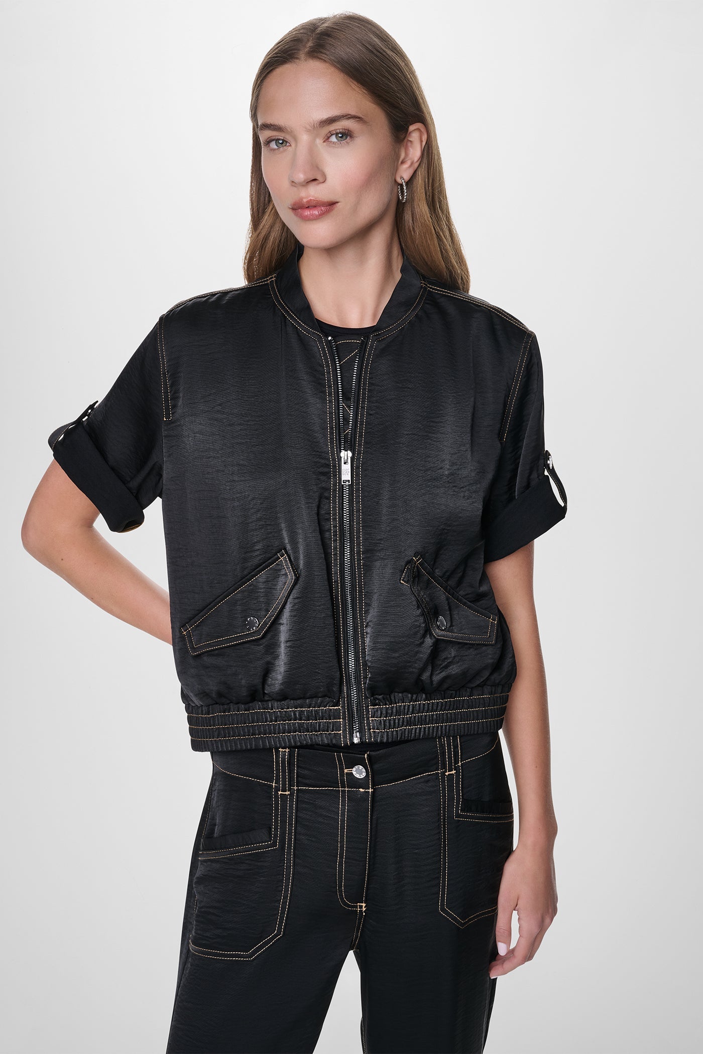 CONTRAST STITCH JACKET