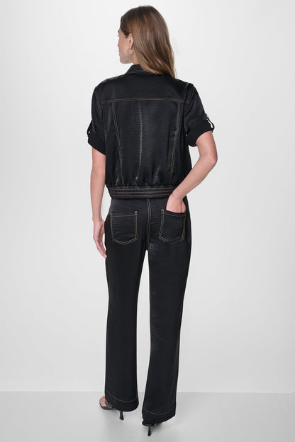 CONTRAST STITCH JACKET