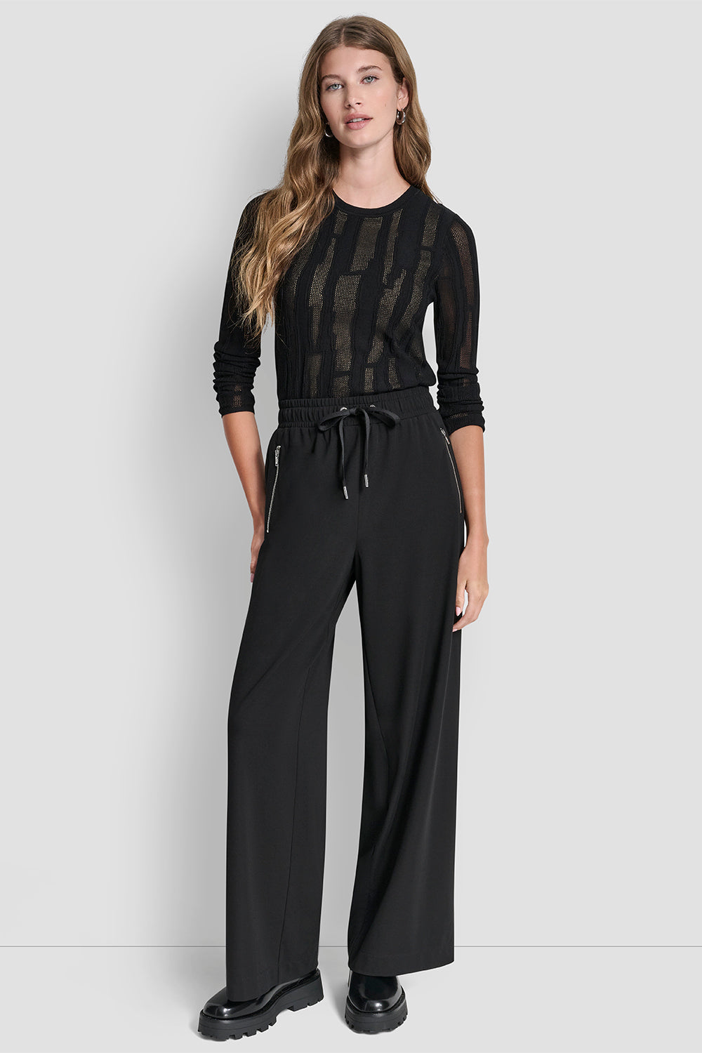 HIGH-RISE WIDE-LEG PULL-ON PANT