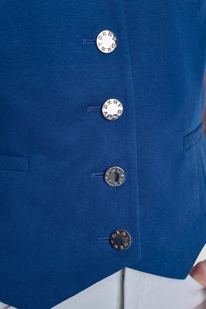COTTON-BLEND PIQUÉ VEST