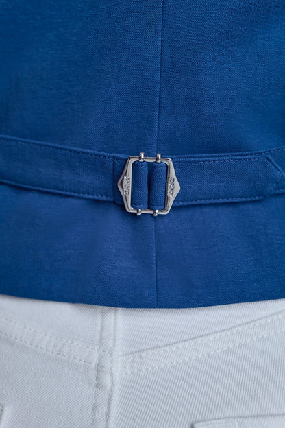 COTTON-BLEND PIQUÉ VEST