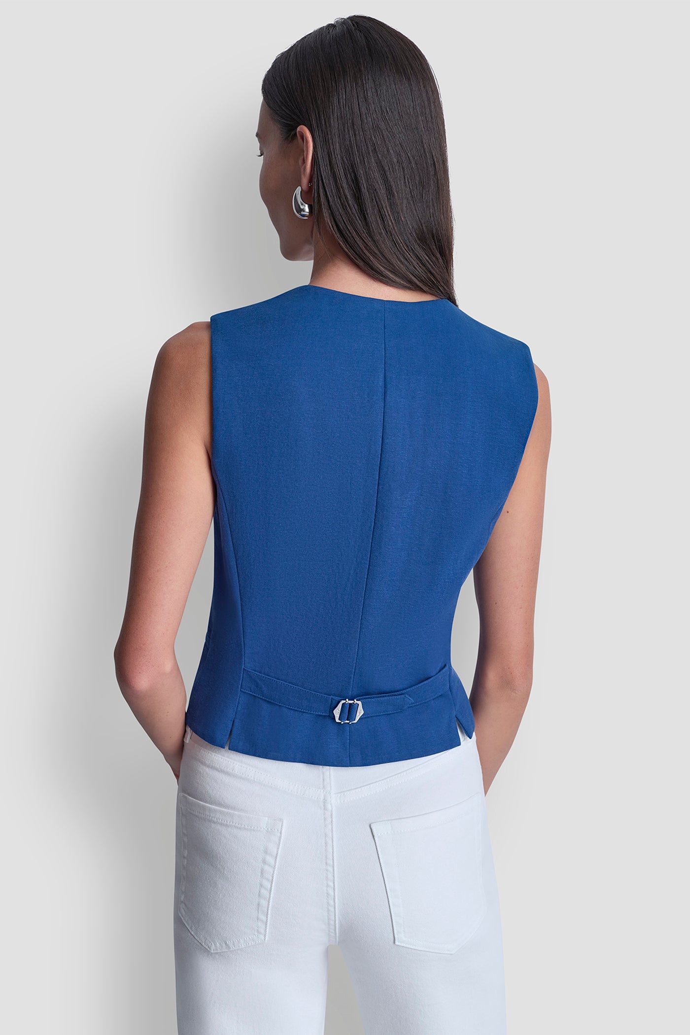 COTTON-BLEND PIQUÉ VEST