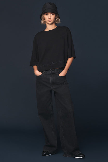 DKNY X YANKEES CROPPED TEE