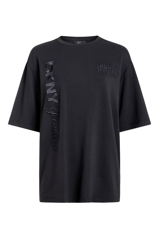 DKNY X YANKEES SHORT-SLEEVE EMBOSSED TEE