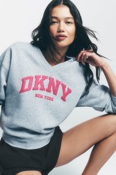 Pearl Grey Heather/Festive Pink